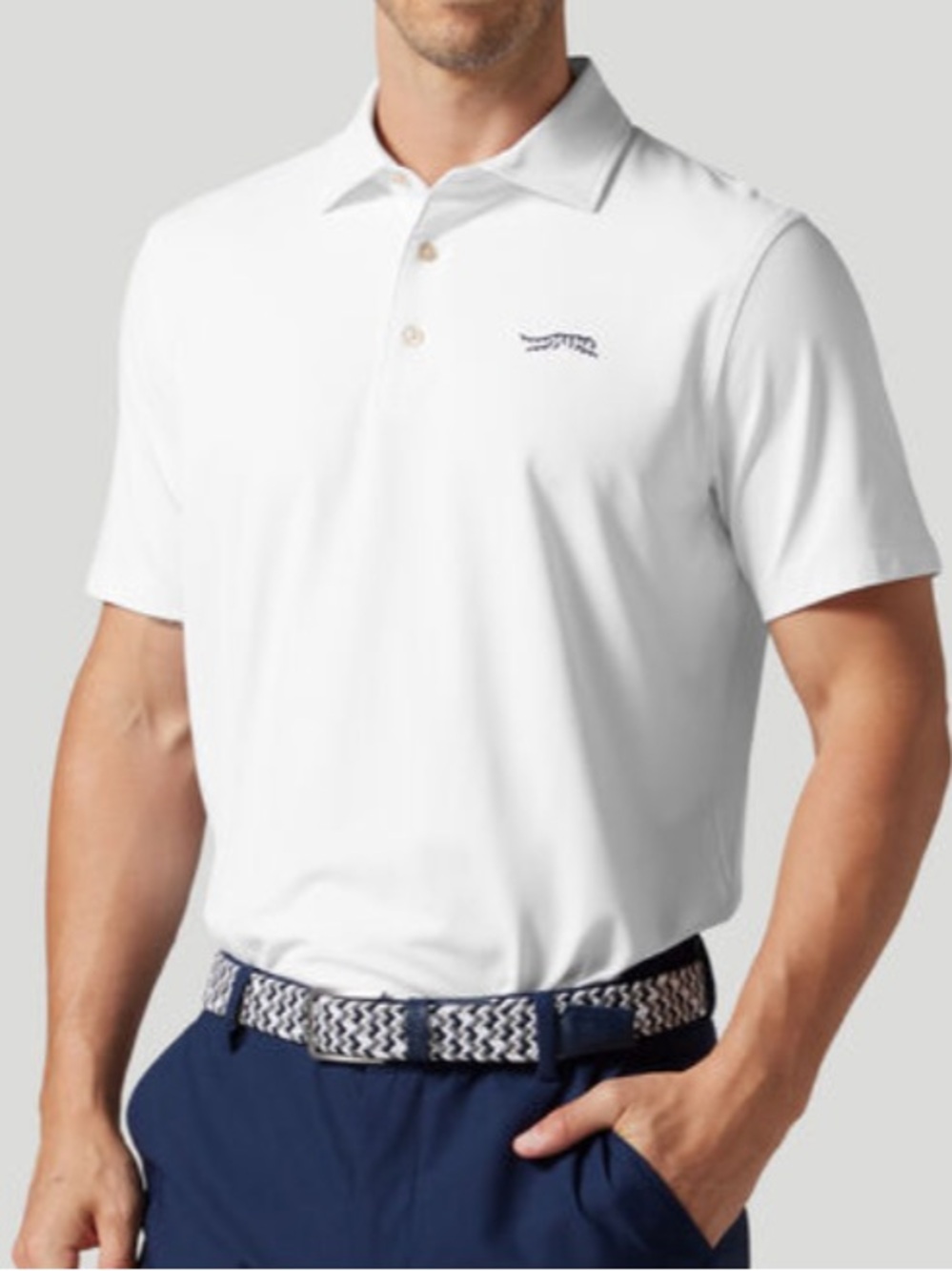 Sun Day Red Men’s Icon Polo in White Sz S Like New Performance Breathable Golf